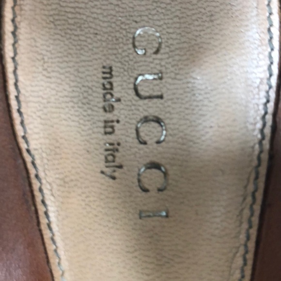Gucci Brown Peep Toe Heels Sz 39.5/9.5 U.S. - Picture 9 of 11